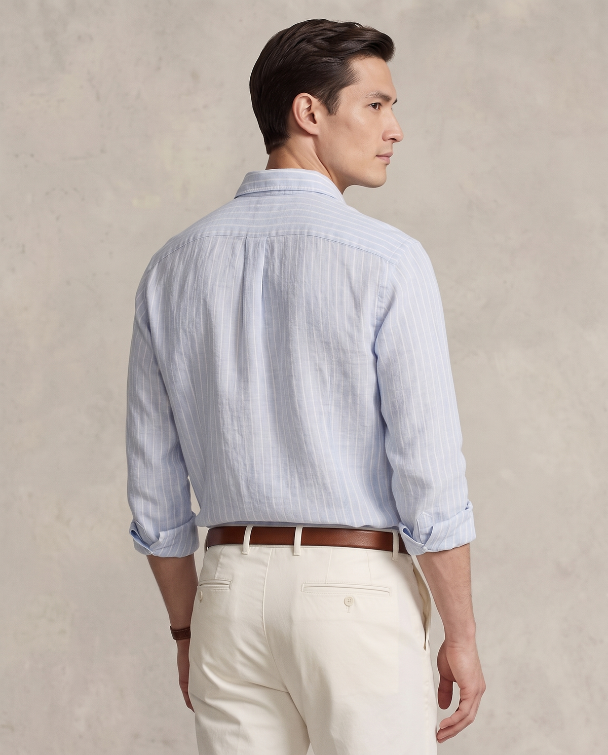 Polo Ralph Lauren Cotton Shirt — Sky Blue Stripe