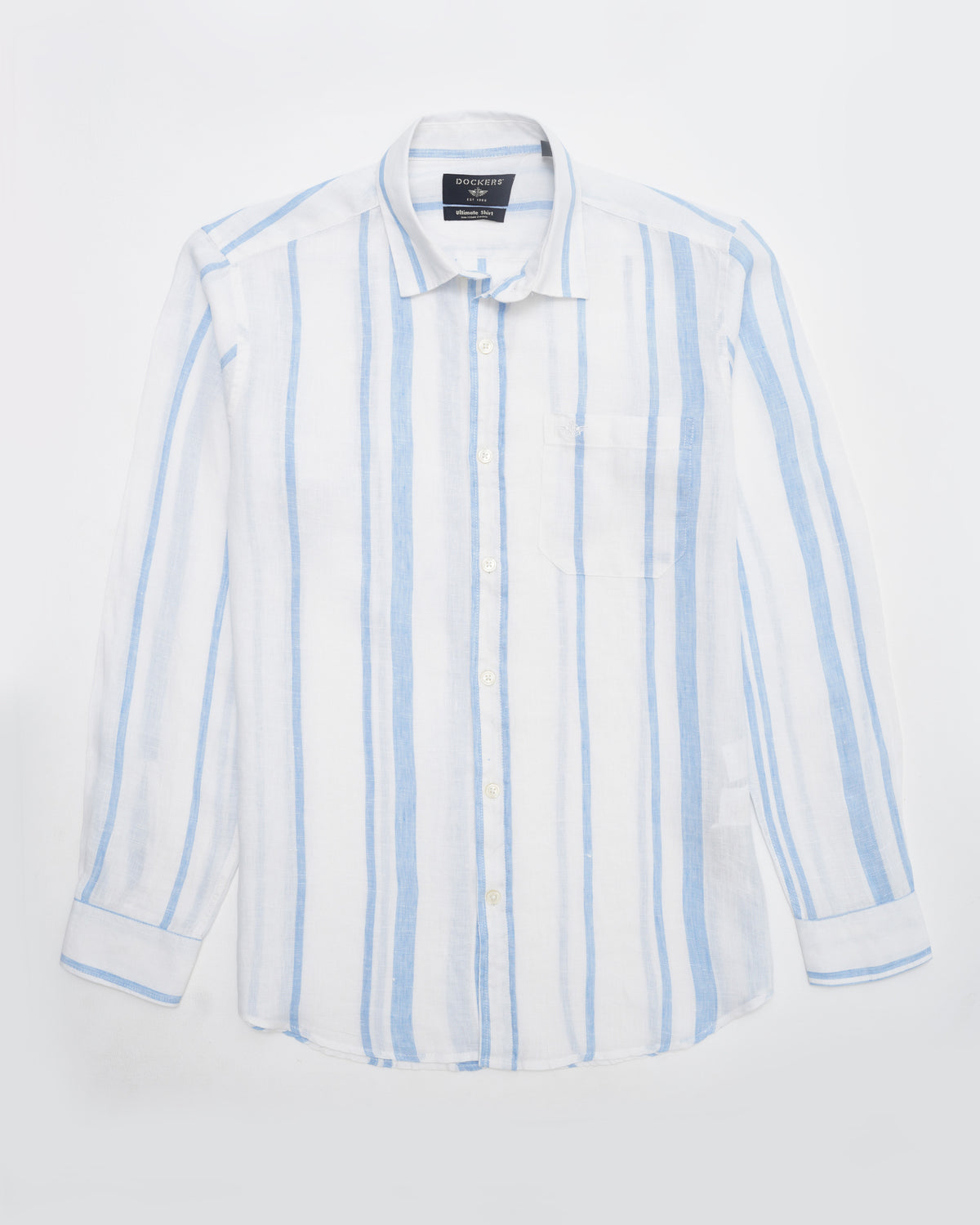 Dockers Vertical Stripe Shirt — Light Blue